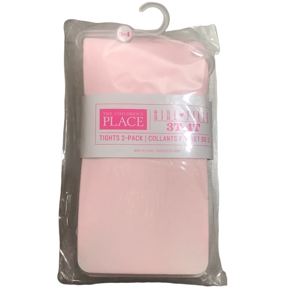 Children's Place Tights 2 pack pink & white